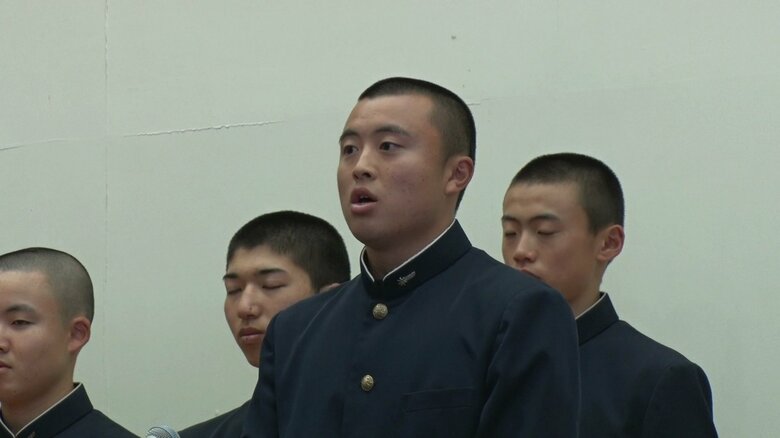 決意を語る浦上脩吾主将