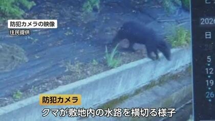 住宅の防犯カメラにクマの姿　住民は「体長は1メートル以上あった。早く捕まえてほしい」富山で目撃相次ぐ