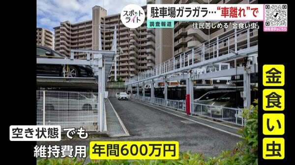 「このままじゃマンションつぶれる」車離れでガラガラ…“金食い虫”と化した機械式駐車場 空き解消の“秘策”も制度の壁|FNNプライムオンライン