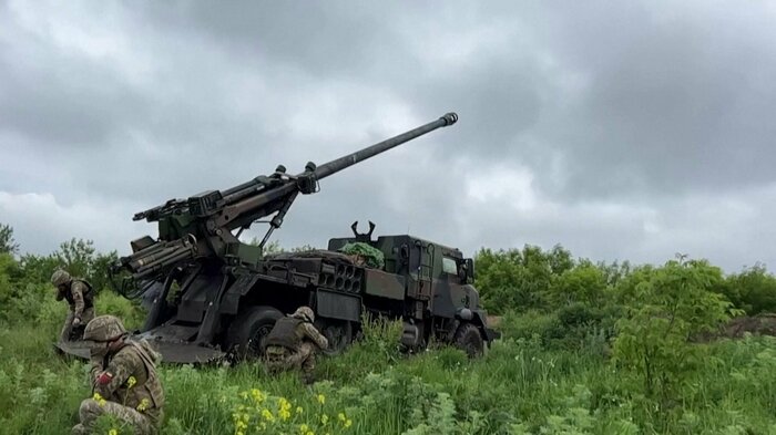 ウクライナ軍カエサル 155mm装輪自走榴弾砲