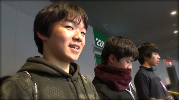 世界選手権(2019年)をスタンドで観戦する鍵山優真