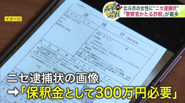 「保釈金として300万円が必要」と脅す