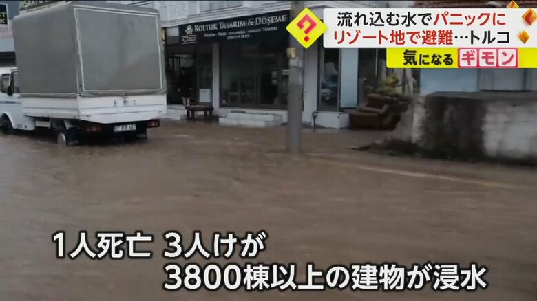 3800棟以上の建物が浸水した街の様子