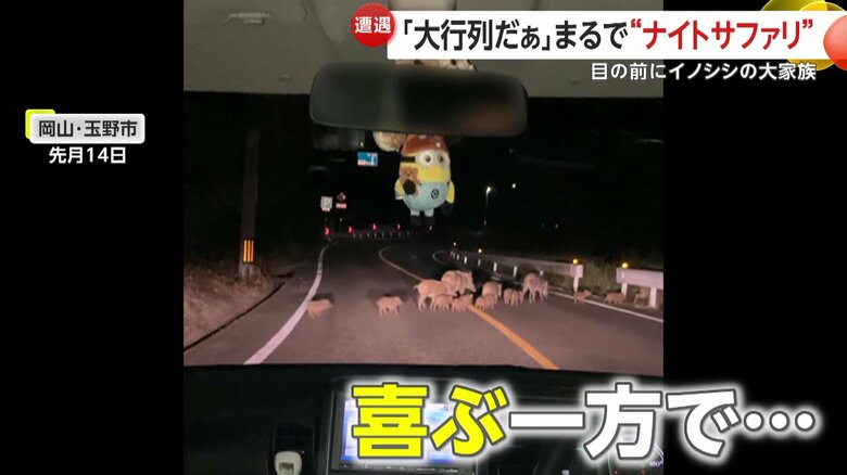「民家も近い場所なので怖いなっていうふうに思いました」と話している撮影者