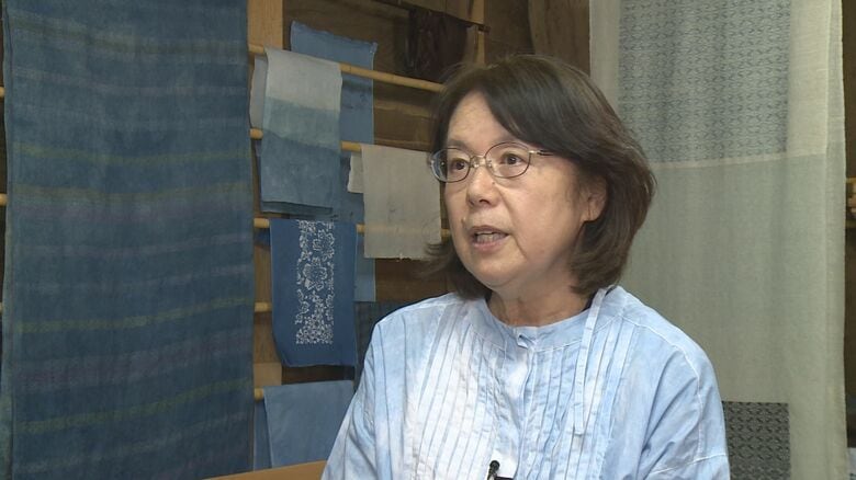 藍染めの復活を後押し　町内の染織作家・山縣民子さん