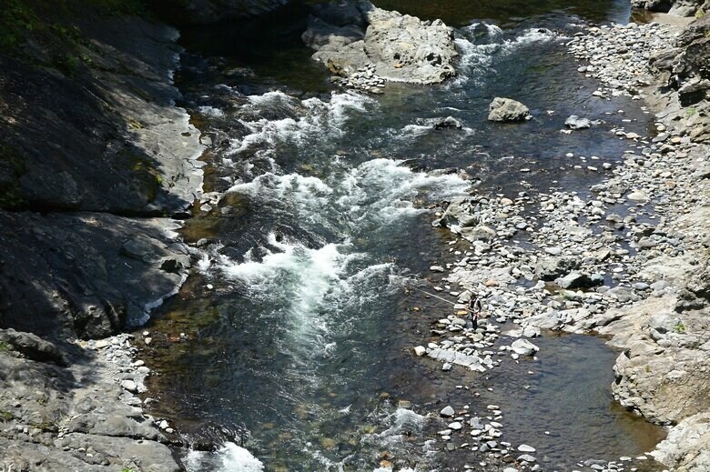 深みにはまると水流に流されやすく…
