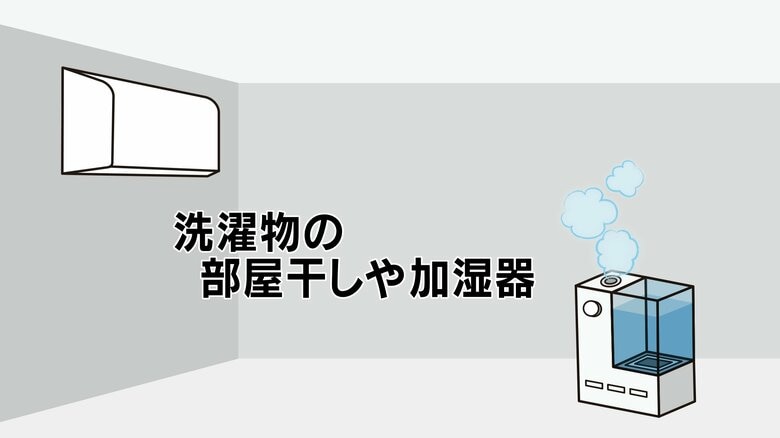 部屋の「湿度」を上げて