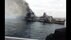 【速報】旗艦「モスクワ」沈没直前画像か　前方損傷...左に傾き煙を