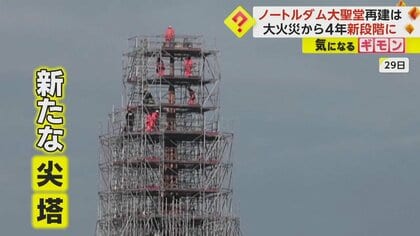 大火災から4年　フランス・パリのノートルダム大聖堂“再建”　焼失した尖塔が姿を現す　2024年12月一般公開