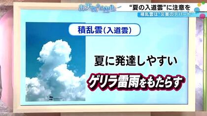 “災害のデパート”とも…局地的な大雨や雷をもたらす『積乱雲』に注意 早めに避難するなど命を守る行動を