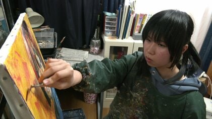 約1万点の頂点に　思春期真っただ中の自分描いた女子中学生「絵は自分の全て」揺れ動く心情を一枚の絵画に【秋田発】
