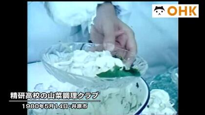 きょう（５月１４日）は何の日？　岡山県立精研高校（現：井原高校）の山菜調理クラブを紹介（１９８０年）