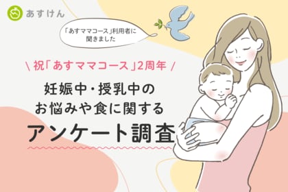 妊娠中・授乳中女性の約6割が「食事や体重に関して悩んでいる」と回答~積極的に食べている食材は「ほうれん草」と「卵」!~