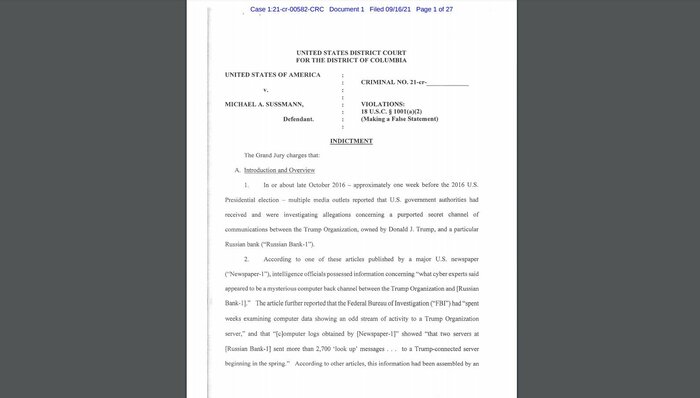 米司法省が公開した起訴状(米司法省HPより)