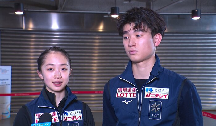公式練習インタビューに応じたさえルカ