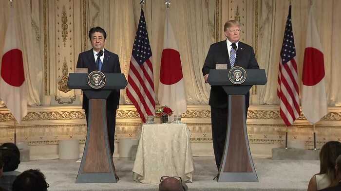 日米首脳会談後の共同記者会見