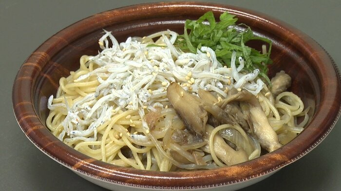 コンテストで優秀賞に選ばれた和風パスタ