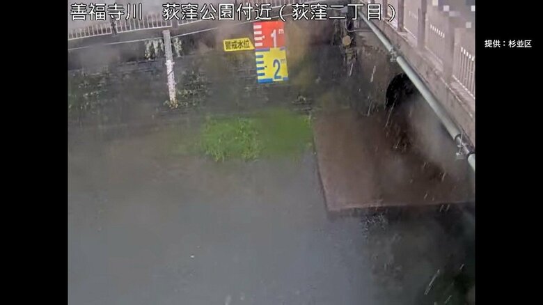 【河川洪水予報】善福寺川・野川・仙川にレベル４氾濫危険警報　東京都｜FNNプライムオンライン