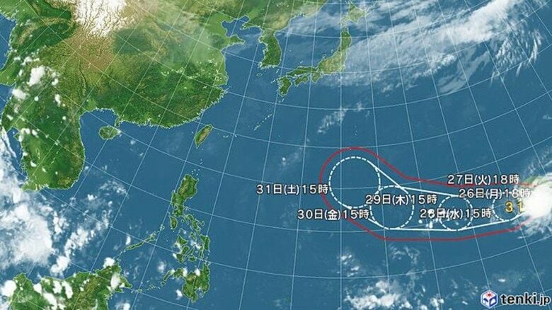 【台風情報】非常に強い台風31号(インファ)の進路予想 31日午後3時には「非常に強い」勢力で小笠原近海に達する見込み 中心気圧940hPa、最大瞬間風速70m/s予想|FNNプライムオンライン