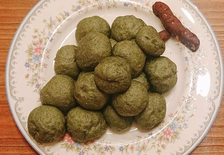 よもぎパンをマスカットに見せかけたもの