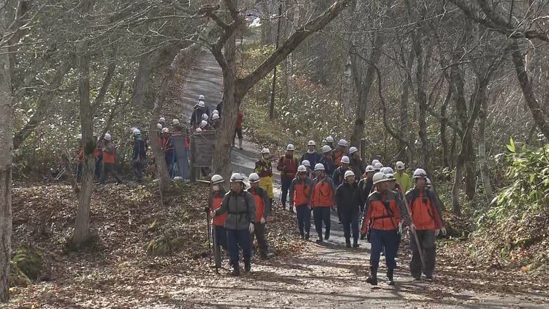 捜索活動（長野県山ノ内町）