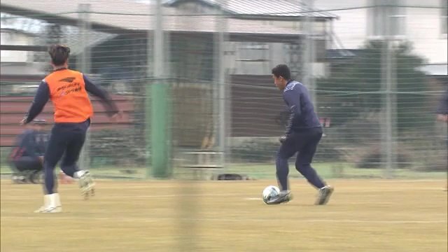 練習時のイサカ選手