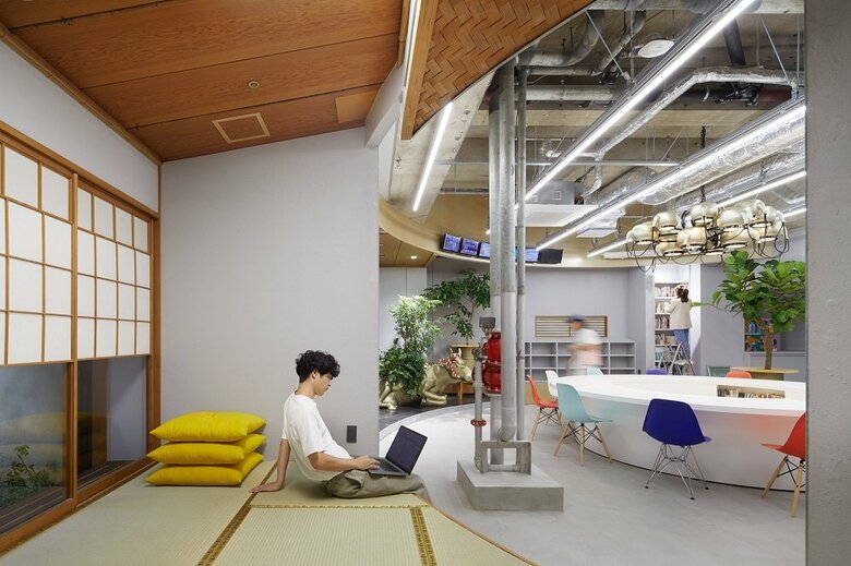 BGMが流れるオフィスの和室スペースなどにも使用可能