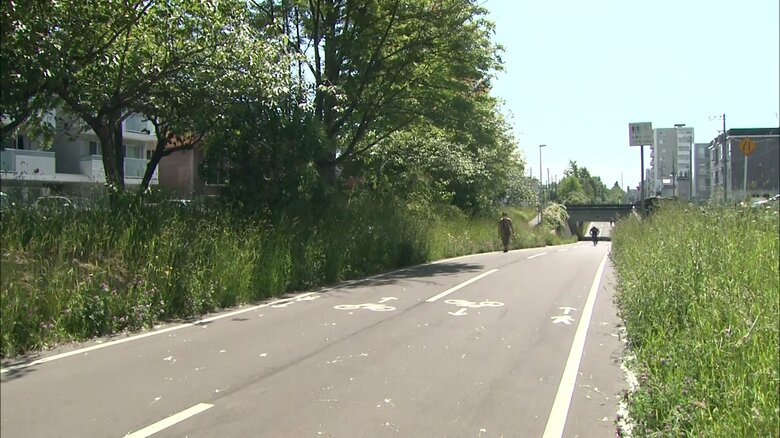 札幌市・白石区栄通6丁目 サイクリングロード