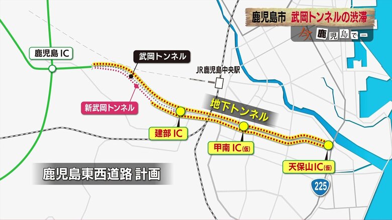 鹿児島インターと鹿児島港をつなぐ計画
