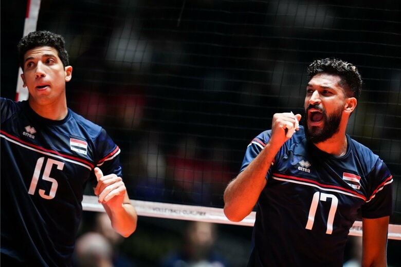 （左）エジプトのセウティ（写真：©️FIVB）