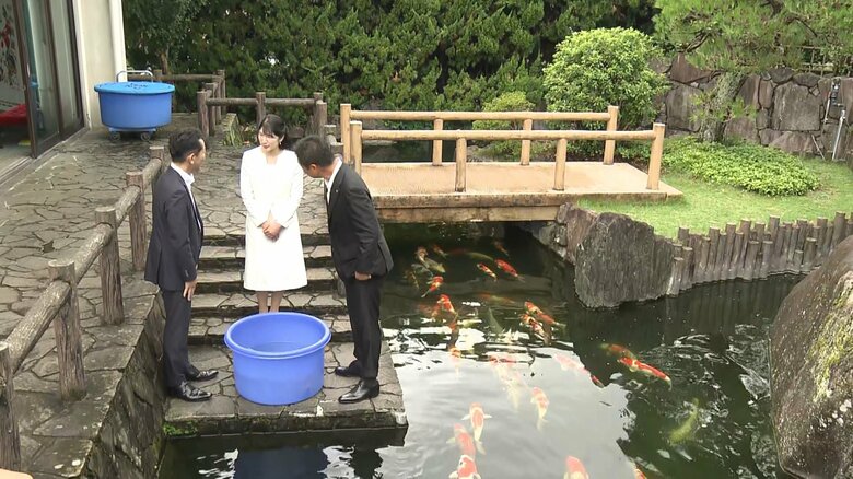 小千谷市の特産であるニシキゴイをご覧に　9月8日
