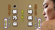 朝乃山　3連勝ならず  時疾風に寄り倒しで敗れる　4勝3敗に【大相撲夏場所 7日目結果】