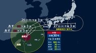 【台風情報】大型の台風30号が九州接近へ　温帯低気圧になった後も警戒　関東でもあすから月曜にかけ警報級大雨の恐れ