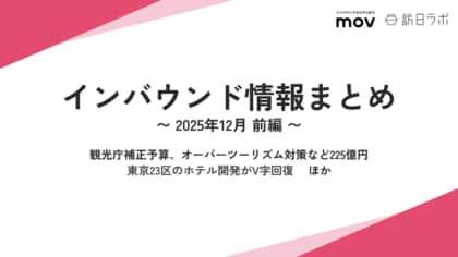 観光庁補正予算、オーバーツーリズム対策など225億円 ほか：観光・インバウンドの最新動向がわかる！インバウンド情報まとめ「2025年12月前編」を訪日ラボが公開