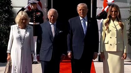 イギリス・チャールズ国王夫妻がアメリカを国賓訪問　トランプ大統領夫妻が出迎え　議会演説や晩さん会出席へ