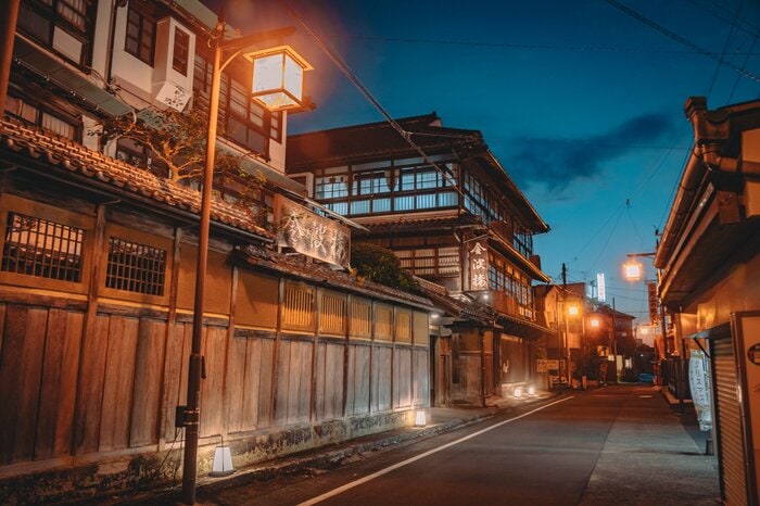 日奈久温泉街（八代市・2023年11月撮影）