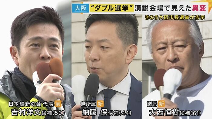 大阪府知事選には3人が立候補