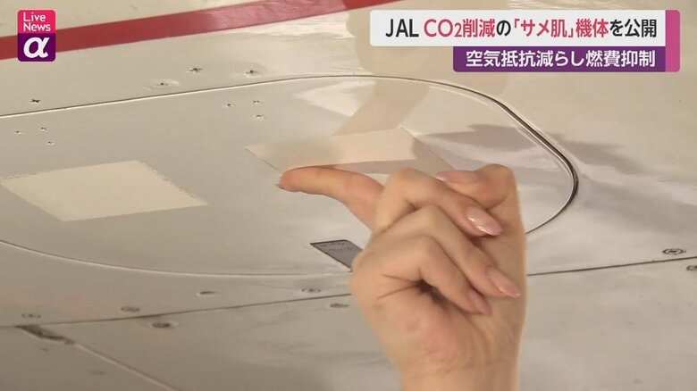 機体を指で触るとざらっとした感触