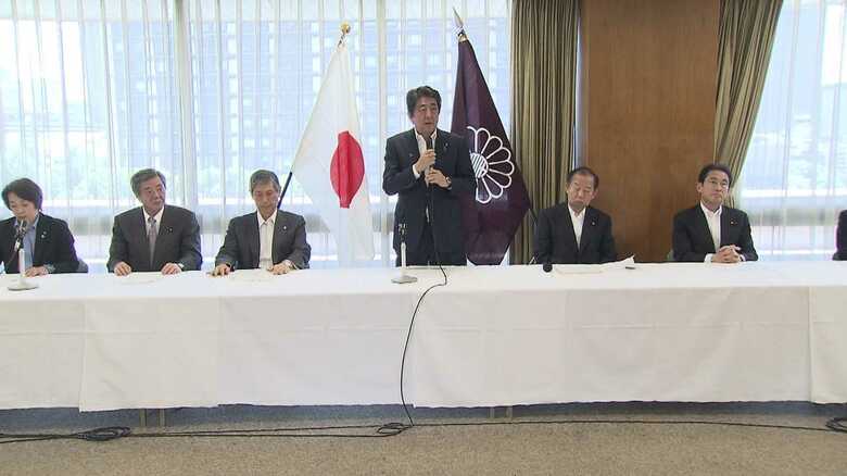自民党選対本部会議　7月20日・自民党本部