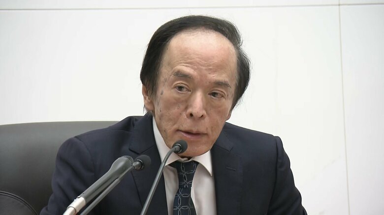 会見する日銀・植田総裁　2025年12月