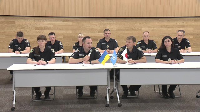 福島での研修を終えたウクライナの警察官たち