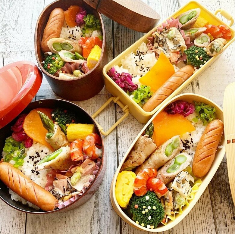 見た目もおいしそうなお弁当。家族愛が感じられる