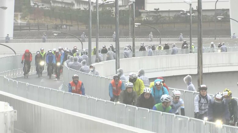 東京都による「レインボーライド」の様子（午前8時ごろ 東京･港区）