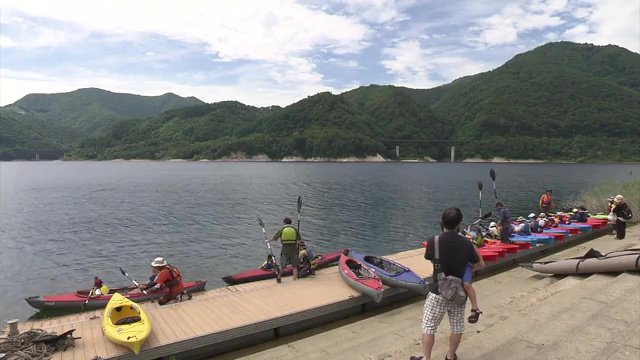 茂庭っ湖ではカヌー体験も（4月～11月）