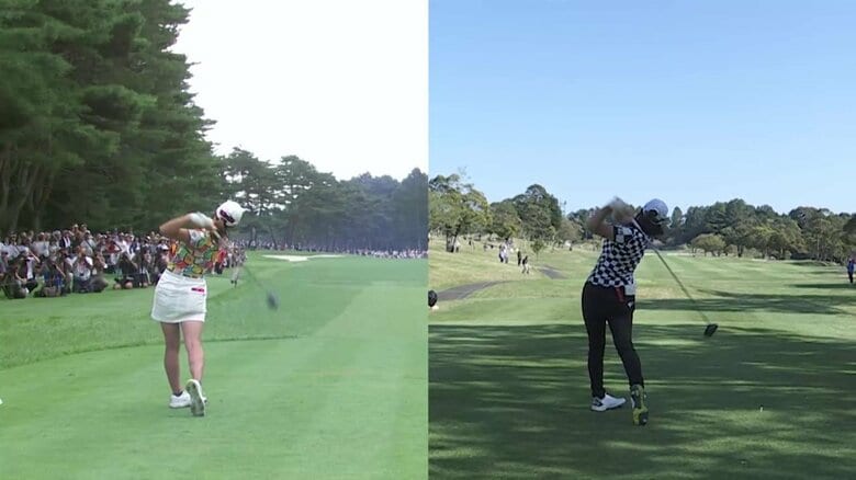 前回のスイング改造時の比較⑭（左：2019年時　右：2021年時）