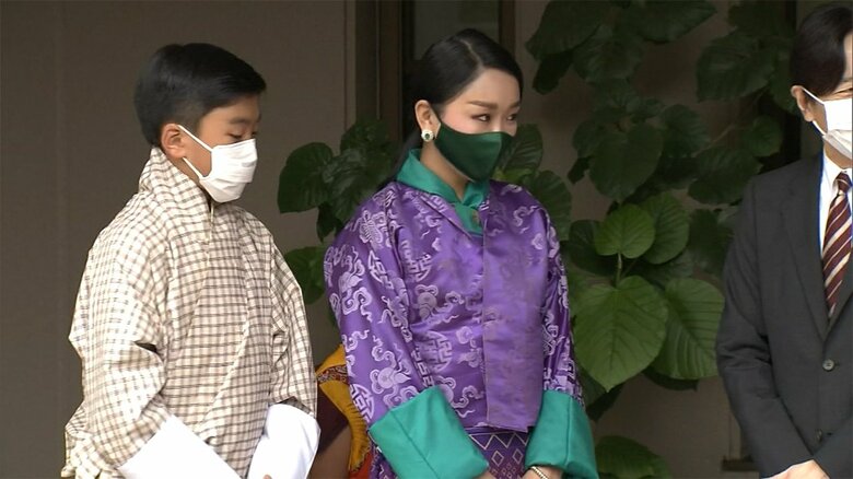 ブータンの王女と王子2人は、およそ1時間、秋篠宮邸で過ごしたという。