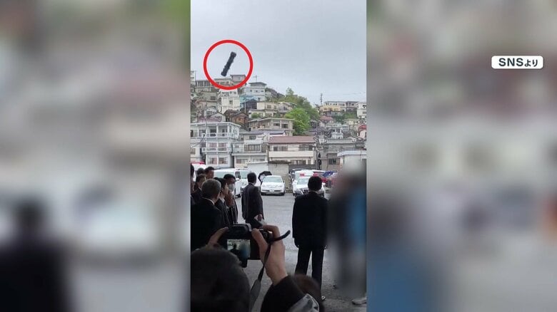 投げ込まれた爆発物