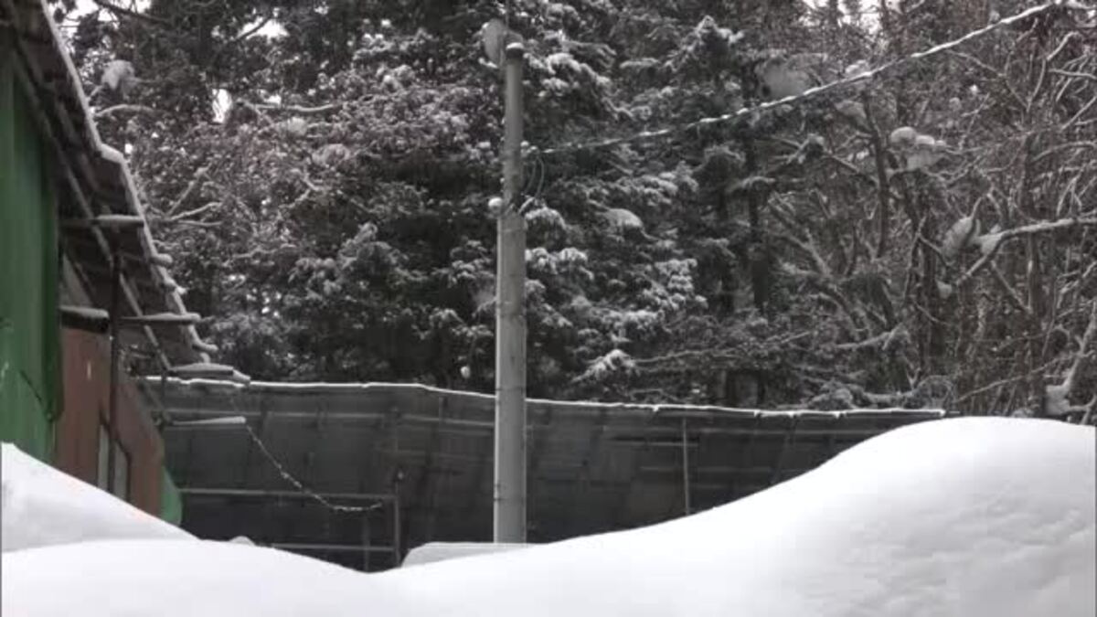 雪下ろし中に落雪に巻き込まれたか 50代男性死亡 秋田・大館市｜FNN