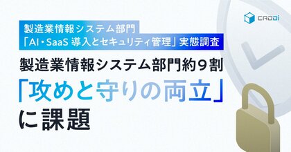 製造業情報システム部門「AI・SaaS導入とセキュリティ管理」実態調査　製造業情報システム部門の約9割「攻めと守りの両立」に課題