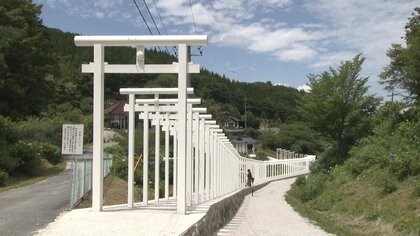 「不思議な空間にいるよう…」アジサイの名所に白い鳥居ずらり　済渡寺の映えスポットが話題【岡山発】